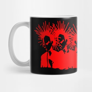 Punk Gang in Red by Blackout Design Mug